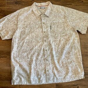 COLUMBIA Men's Beige Patterned Shirt XXL